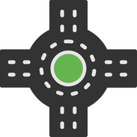 Roundabout Flat Illustration Icon Design vector
