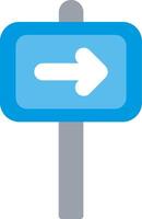 One Way Flat Illustration Icon Design vector