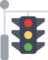 Traffic Light Flat Illustration Icon Design vector