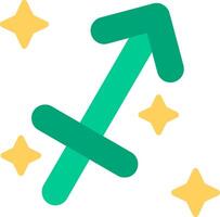 Sagittarius Flat Illustration Icon Design vector