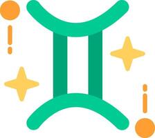 Gemini Flat Illustration Icon Design vector