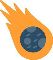 Meteorite Flat Illustration Icon Design vector