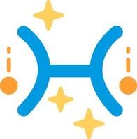 Pisces Flat Illustration Icon Design vector