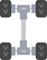 Drivetrain Flat Illustration Icon Design vector