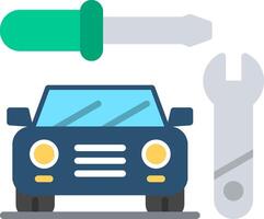 Car Service Flat Illustration Icon Design vector