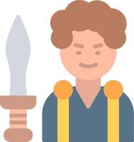 Theseus Flat Illustration Icon Design vector