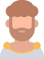 Hercules Flat Illustration Icon Design vector