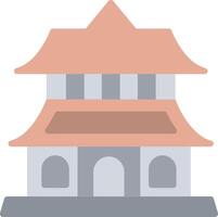 Temple Flat Illustration Icon Design vector