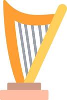 Harp Flat Illustration Icon Design vector