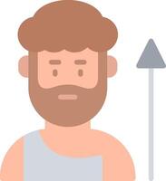 Prehistoric man Flat Illustration Icon Design vector