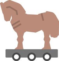 Trojan Horse Flat Illustration Icon Design vector