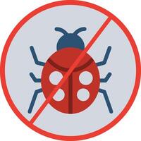 No Bugs Flat Illustration Icon Design vector