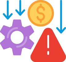 Crisis Management Flat Illustration Icon Design vector