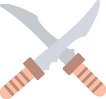 Ninja Sword Flat Illustration Icon Design vector