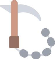 Chain Sickle Flat Illustration Icon Design vector