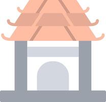 Pavilion Flat Illustration Icon Design vector