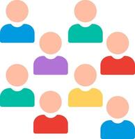 Population Flat Illustration Icon Design vector