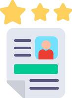 Office Not Qualified Flat Illustration Icon Design vector