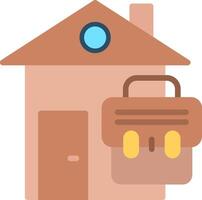 Work From Home Flat Illustration Icon Design vector