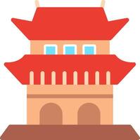 Ming Tomb Flat Illustration Icon Design vector