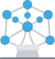 Atomium Flat Illustration Icon Design vector