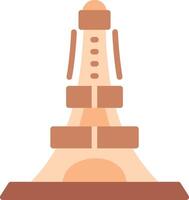 Eiffel Tower Flat Illustration Icon Design vector