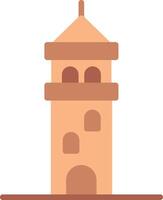 Galata Tower Flat Illustration Icon Design vector