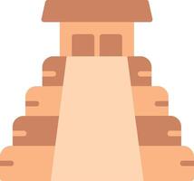 Maya Pyramid Flat Illustration Icon Design vector