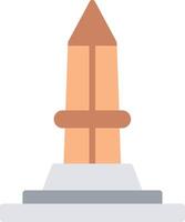 Obelisk Flat Illustration Icon Design vector