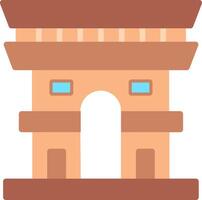 Arc De Triomphe Flat Illustration Icon Design vector