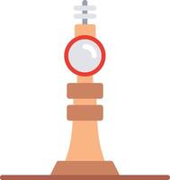 Fernsehturm Berlin Flat Illustration Icon Design vector