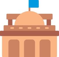 Parliament Flat Illustration Icon Design vector