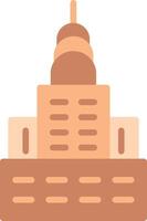 Chrysler Building Flat Illustration Icon Design vector