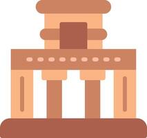 Temple Of The Frescoes Flat Illustration Icon Design vector