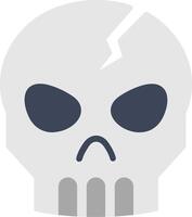 Broken skull Flat Illustration Icon Design vector