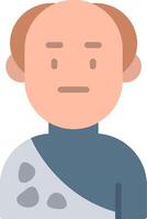 Old Man Flat Illustration Icon Design vector