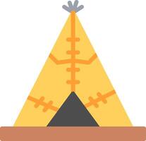 Tent Flat Illustration Icon Design vector