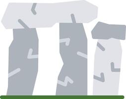 Stonehenge Flat Illustration Icon Design vector