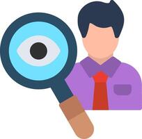 Observation Flat Illustration Icon Design vector