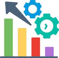 Efficiency Management Flat Illustration Icon Design vector