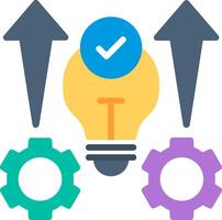 Knowledge Development Flat Illustration Icon Design vector