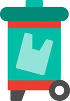Trash Bin Flat Illustration Icon Design vector