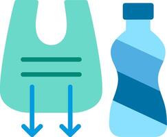 Reduce Plastic Flat Illustration Icon Design vector