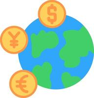 Currency Flat Illustration Icon Design vector