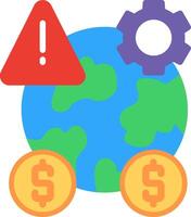 Risk Management Flat Illustration Icon Design vector