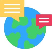 Forum Flat Illustration Icon Design vector