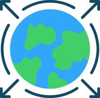 Global distribution Flat Illustration Icon Design vector