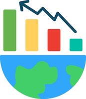 Global Market Flat Illustration Icon Design vector