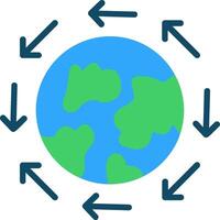 Global direction Flat Illustration Icon Design vector