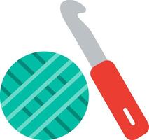Crochet Flat Illustration Icon Design vector